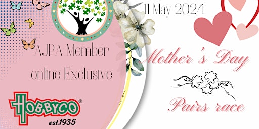 Primaire afbeelding van AJPA Online Puzzle Race - Mother's day Pairs - 11 May 2024