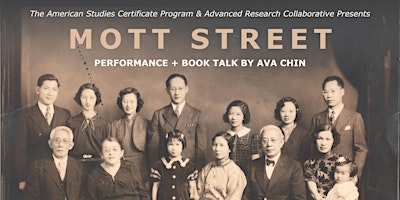 Imagem principal do evento PERFORMANCE + BOOK TALK: AVA CHIN “MOTT STREET”
