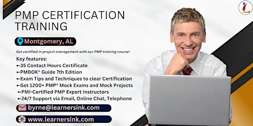 PMP Examination Certification Training Course in Montgomery, AL primary image