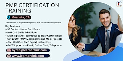 Immagine principale di PMP Examination Certification Training Course in Murrieta, CA 