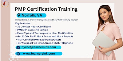 PMP Examination Certification Training Course in Norfolk, VA primary image