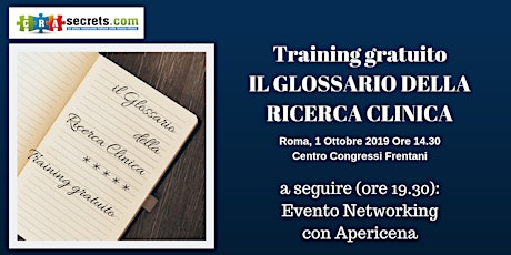 Training Gratuito a Roma: Il Glossario della Ricerca Clinica + Serata Networking