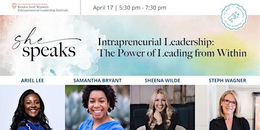 Primaire afbeelding van SHESpeaks // Intrapreneurial Leadership: The Power of Leading from Within