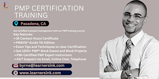 Immagine principale di PMP Examination Certification Training Course in Pasadena, CA 