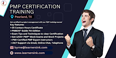 PMP Examination Certification Training Course in Pearland, TX primary image