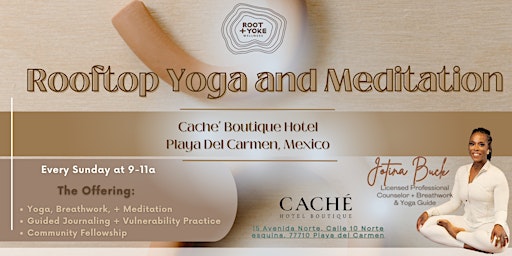 Imagem principal do evento Rooftop Yoga and Meditation Playa Del Carmen, Mexico