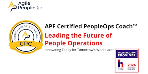 Imagem principal do evento APF Certified PeopleOps Coach™ (APF CPC™) | May 6-9, 2024