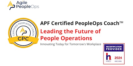 APF Certified PeopleOps Coach™ (APF CPC™) | May 13-16, 2024