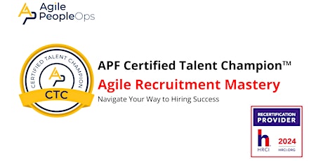 APF Certified Talent Champion™ (APF CTC™) | May  9-10, 2024