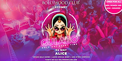 Primaire afbeelding van Bollywood Club - GULABO at Alice, Sydney