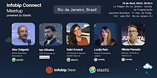 Primaire afbeelding van Infobip Connect - Rio de Janeiro Tech Meetup powered by Elastic