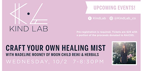 Craft Your Own Healing Mist  with Moon Child Reiki & Herbals primary image