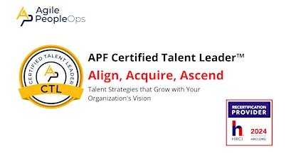 APF Certified Talent Leader™ (APF CTL™) | May 15-16, 2024