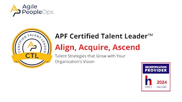 Hauptbild für APF Certified Talent Leader™ (APF CTL™) | May 15-16, 2024