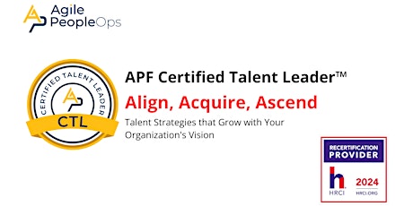 APF Certified Talent Leader™ (APF CTL™) | May 22-23, 2024