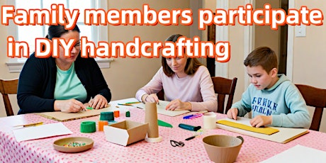 Family members participate in DIY handcrafting