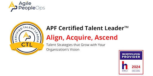 APF Certified Talent Leader™ (APF CTL™) |Sep 25-26, 2024 primary image