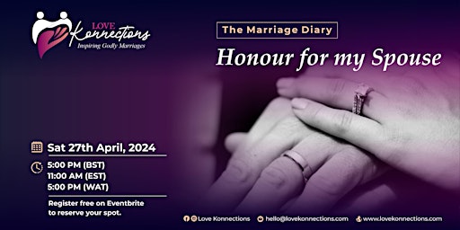 The Marriage Diary: Honour for my Spouse primary image