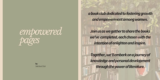 Immagine principale di Empowered Pages: a monthly book club for growth oriented women 