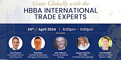 Imagem principal do evento Grow Globally with the HBBA International Trade Experts