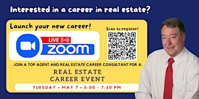 Primaire afbeelding van Real Estate Career Event - VIRTUAL - May