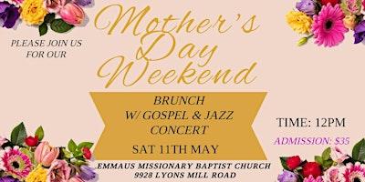 Immagine principale di Mother's Day Brunch w/Gospel & Jazz Concert 