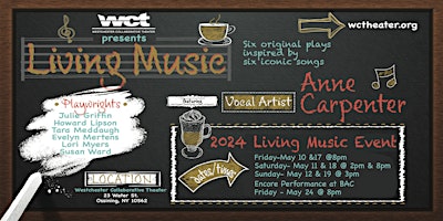 WCT presents The 2024 Living Music Event May 24 at Bethany Arts Community primary image