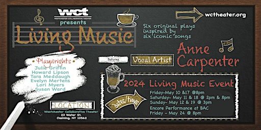Primaire afbeelding van WCT presents The 2024 Living Music Event May 24 at Bethany Arts Community