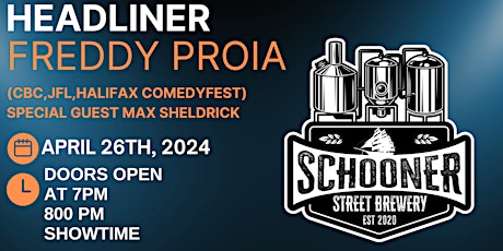 Rusty Nail SCHOONER BREWERY Headliner Freddy Proia(more tix via email)