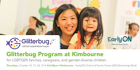 Glitterbug Program at Kimbourne EarlyON Child and Family Centre primary image