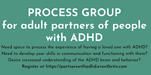 Image principale de Process Group for adult partners of people with ADHD