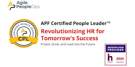 APF Certified People Leader™ (APF CPL™)May 7-8, 2024