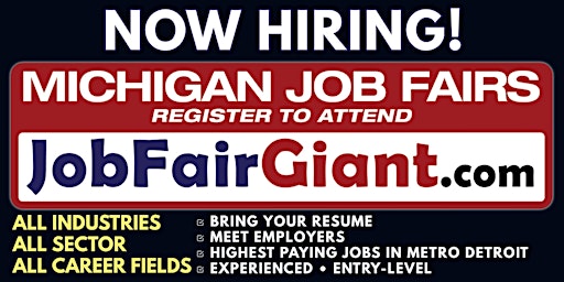 Primaire afbeelding van October 30, 2024 Michigan Job Fairs