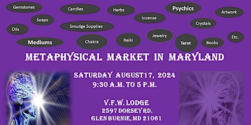 Imagem principal do evento Metaphysical Market in Maryland