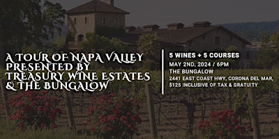 Primaire afbeelding van A Tour of Napa Valley Presented by Treasury Wine Estates