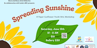 Primaire afbeelding van Spreading Sunshine - A Paper Sunflower Youth Arts Workshop