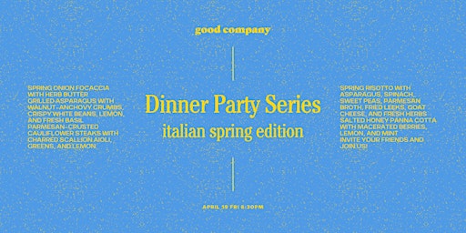 Imagem principal do evento Dinner Party Series: Italian Spring Edition