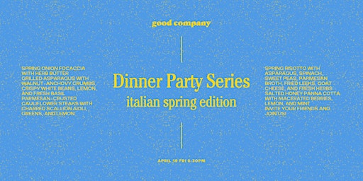 Immagine principale di Dinner Party Series: Italian Spring Edition 