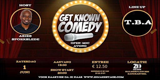 ZOJazz Stage Presents Get Known Comedy primary image