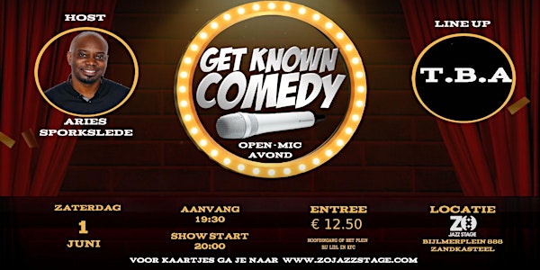 ZOJazz Stage Presents Get Known Comedy