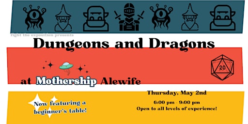 Primaire afbeelding van Dungeons and Dragons Night at Mothership Alewife