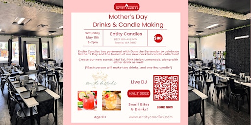 Imagem principal do evento Mother's Day Drinks & Candle Making
