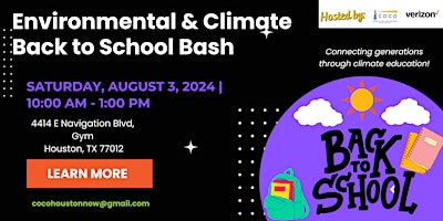 Primaire afbeelding van An Environmental and Climate Back to School Bash (Eastend)