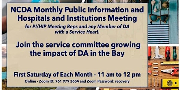 NCDA Monthly Public Information and Hospitals and Institutions Meeting