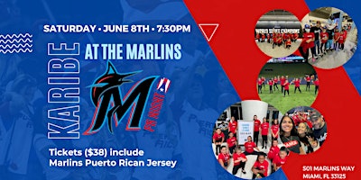 Imagem principal do evento Karibe X Marlins Game - Puerto Rican Night