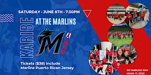Imagem principal do evento Karibe X Marlins Game - Puerto Rican Night