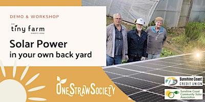 Imagem principal do evento Solar Power in your own Back Yard!