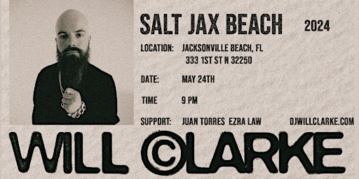 Imagem principal do evento Will Clarke @ Salt Jax Beach