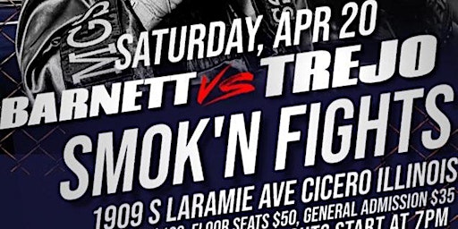 Primaire afbeelding van Smokn' Fights Pro Boxing Event***Add On***