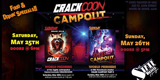 Image principale de CRACKOON CAMPOUT - A 2-Part Horror Comedy Event